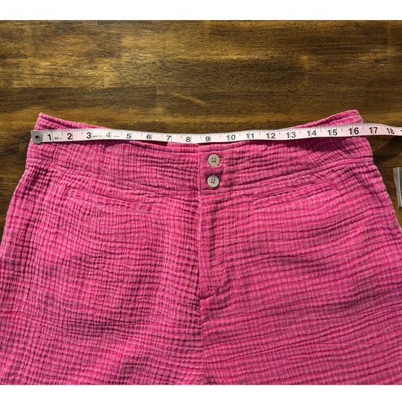 Soft Surroundings Women’s Large Shorts 5.5" Inseam Cotton Gauze Cuffed High Rise - Picture 8 of 12